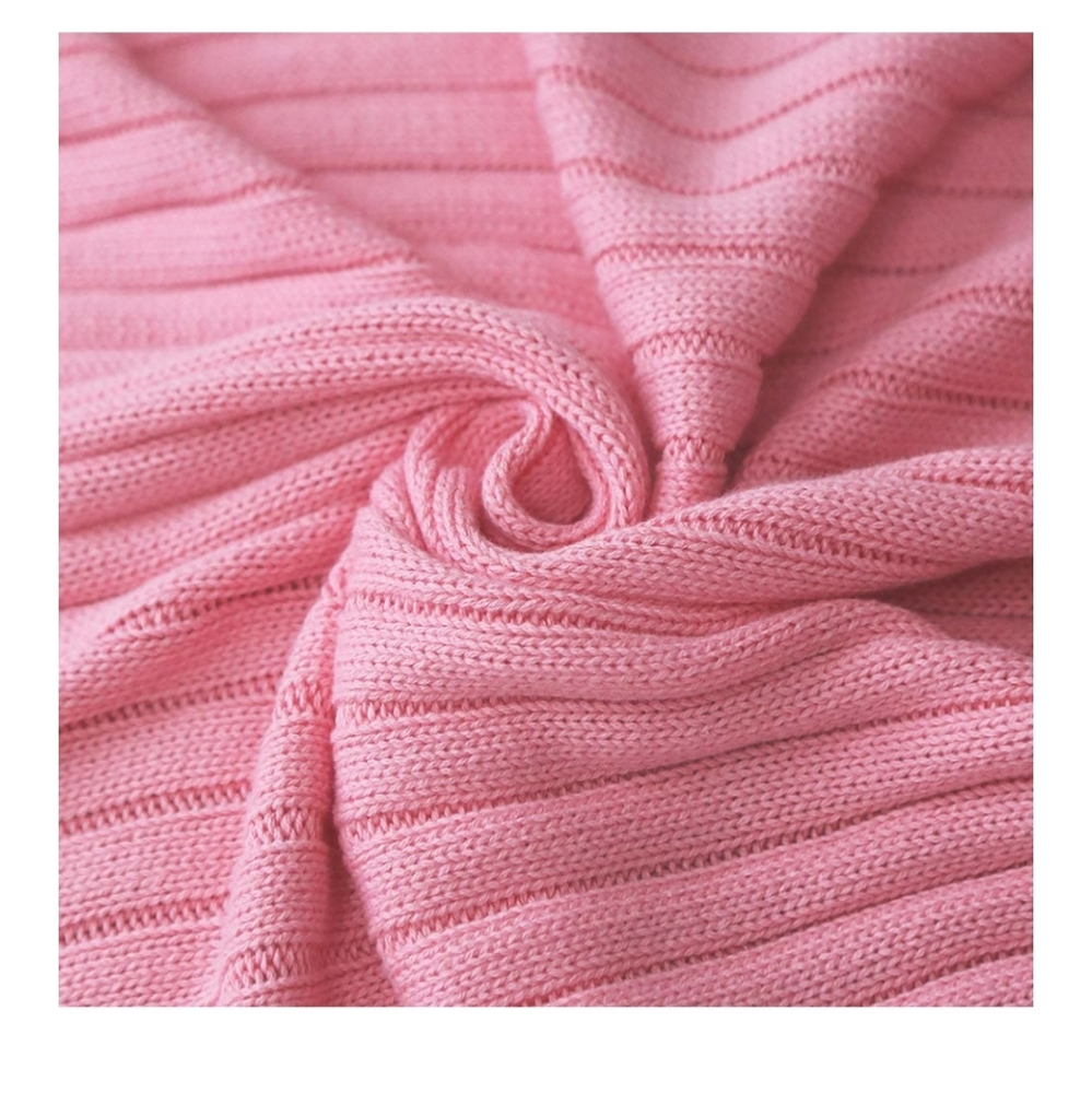 NEW Pink Pom Pom Throw Blanket Knit Blanket
39x59" - Picture 4 of 5